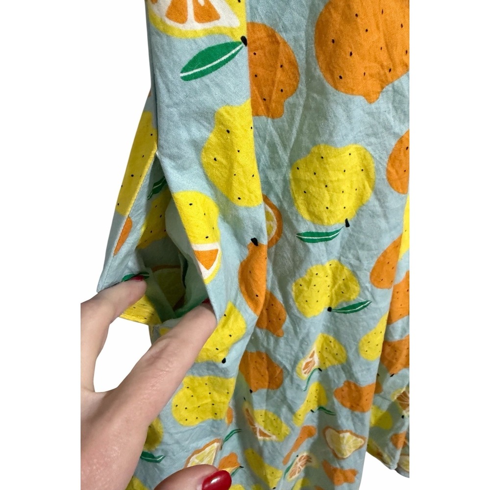Teeberry & Weave Novelty Fruit Eclectic Art Flare Retro Dress Women's Size Small - Picture 8 of 13